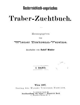 Zuchtbuch Band I. cover